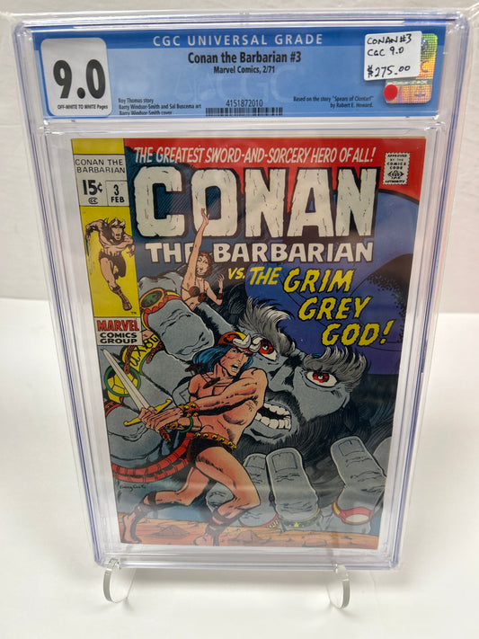 Conan The Barbarian #3 (OFF-White to White pages) {CGC 9.0}