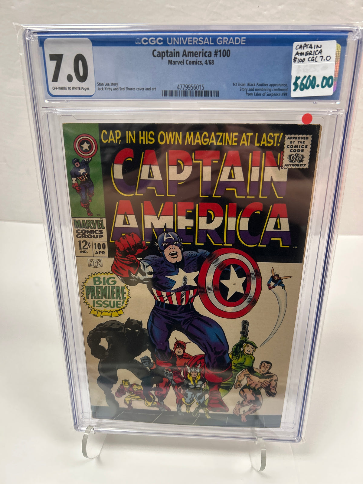 CaptainAmerica #100 (OFF White - White pages) {CGC 7.0}