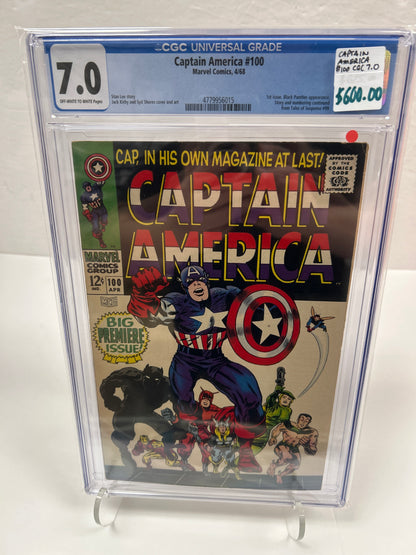 CaptainAmerica #100 (OFF White - White pages) {CGC 7.0}