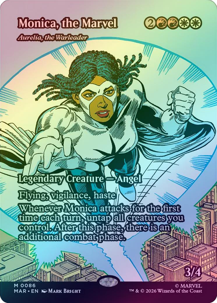 Monica, the Marvel // Aurelia, the Warleader - Source Material Showcase (Foil) (MAR)