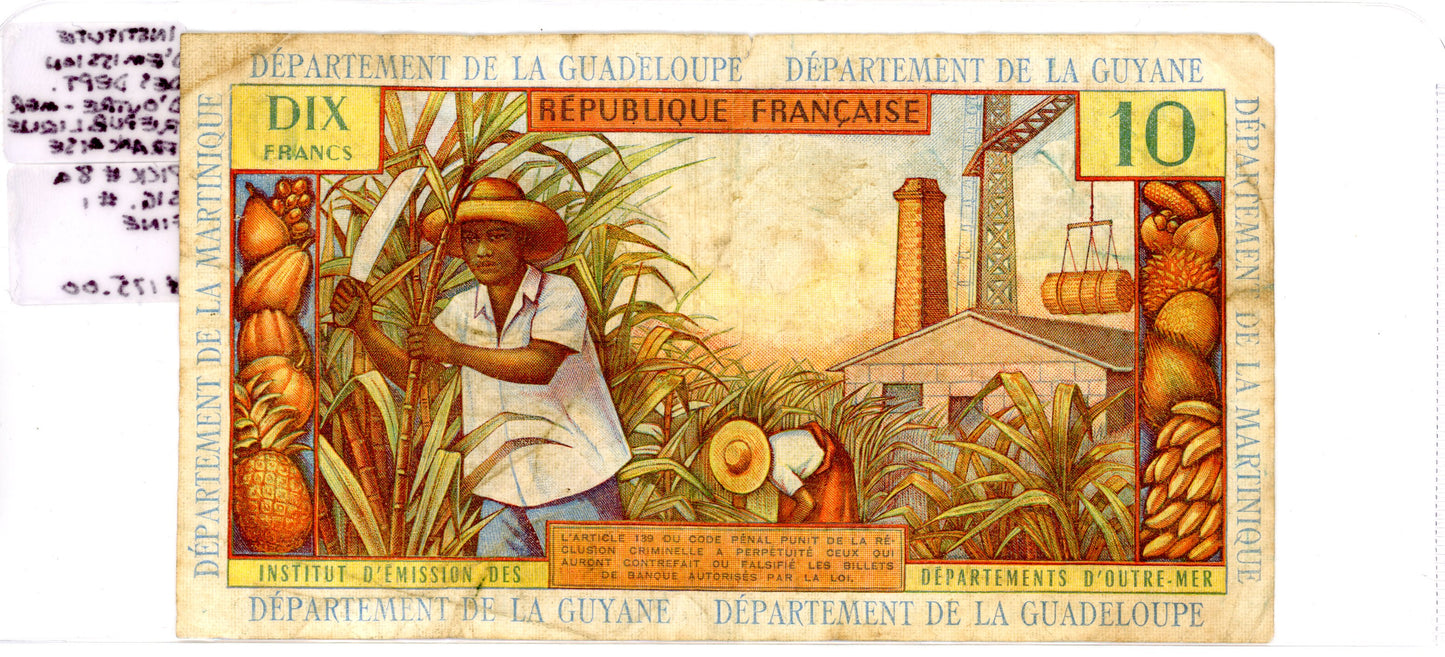 Institute D'epartements Doutre-mer Republique Francaise {Pick 8a} Fine