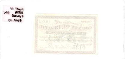 County of Perth 1885 5 pounds