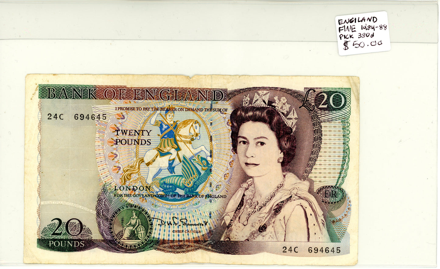 England Fine {Pick #330d} 1984-88