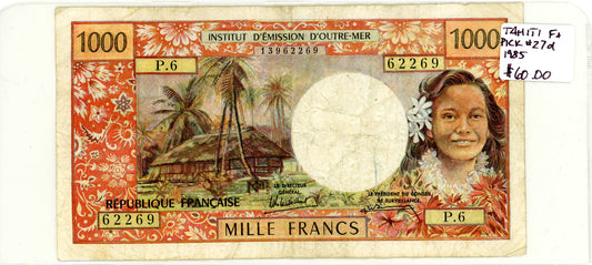 Tahiti 1985 {Pick #27d} F+