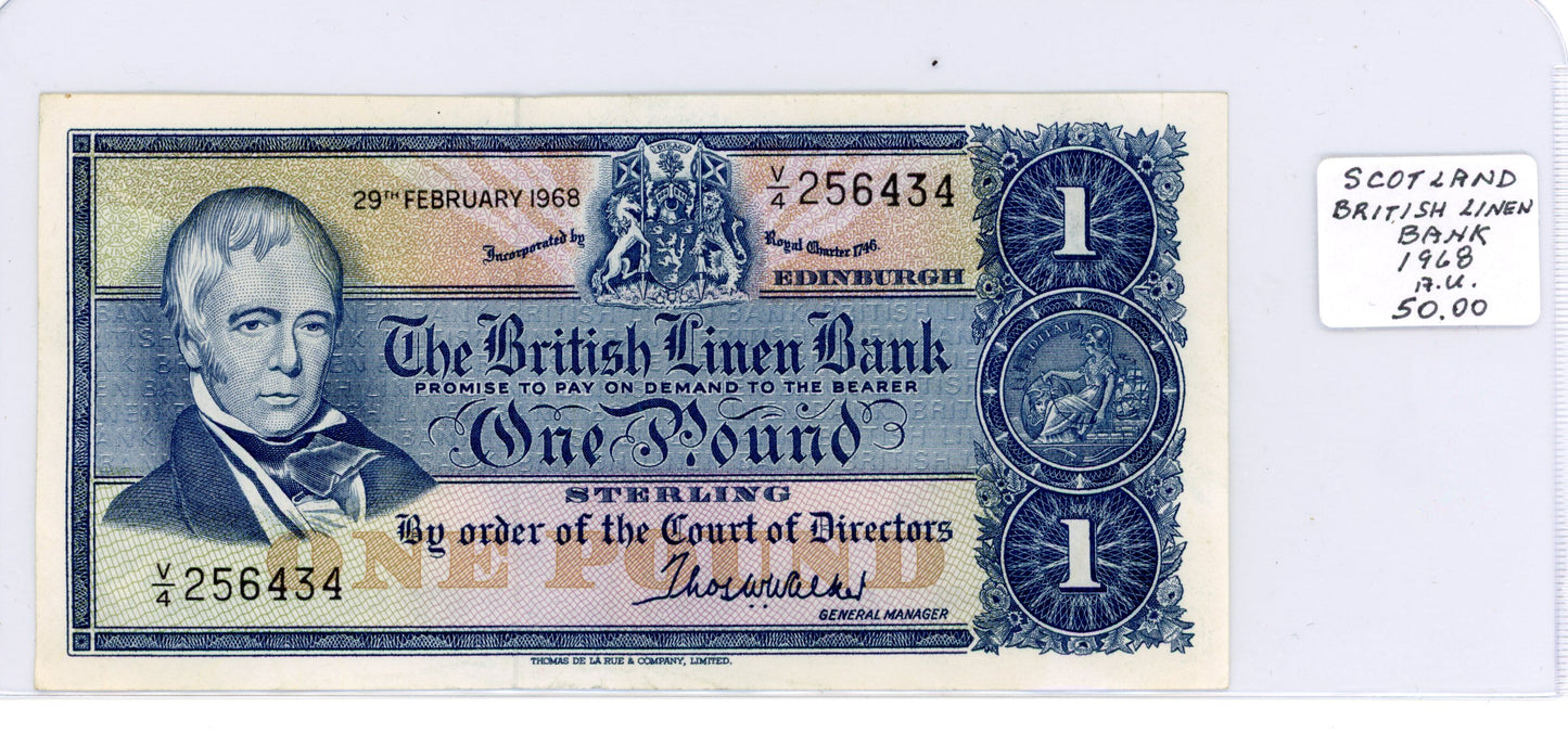 Scotland British linen Bank 1968 A.U.