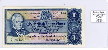 Scotland British linen Bank 1968 A.U.