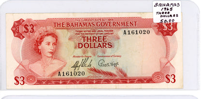 Bahamas 1965 Three Dollars
