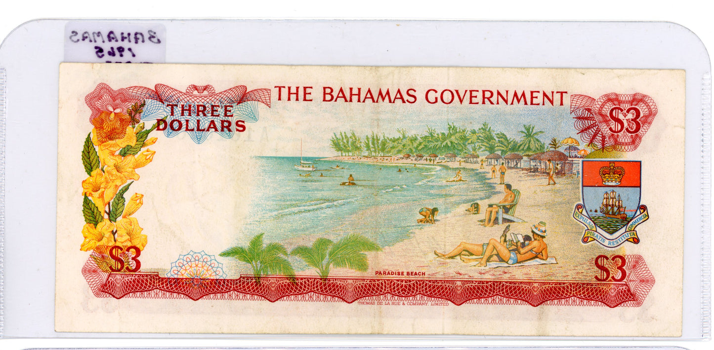 Bahamas 1965 Three Dollars