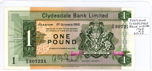 Scotland Clydesdale bank Limited 1968 A.U.
