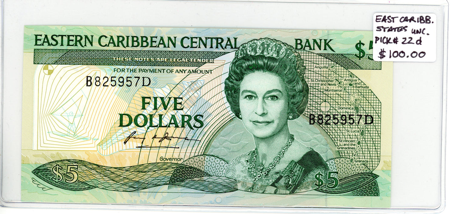 East Carribbean States {Pick #22d} UNC