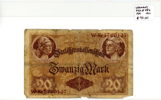 Germany 1914 {Pick #48b} Va+