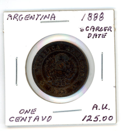 Argentina 1888 - One Centavo A.U. {Scarce date}
