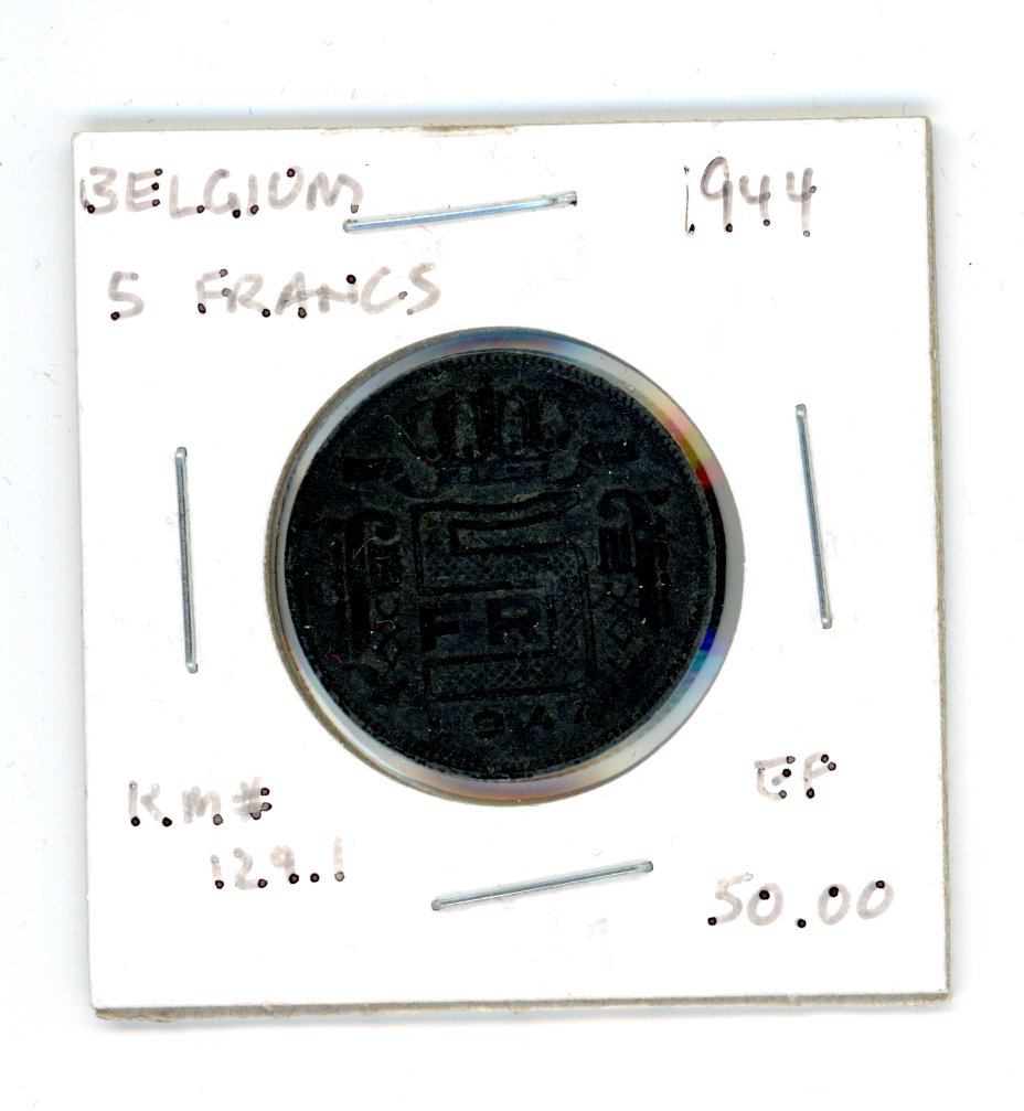 Belgium 5 Francs 1944 - KM # 12.9.1 EP