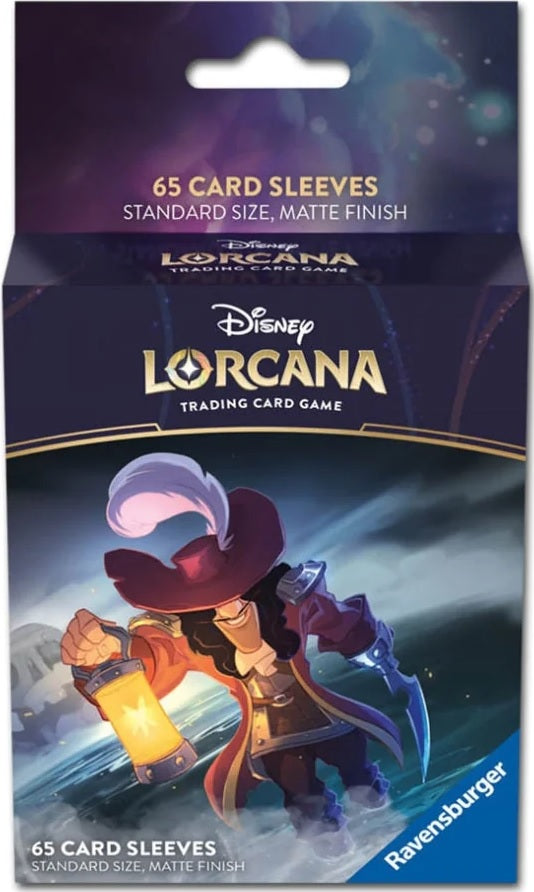 DISNEY LORCANA CARD SLEEVE SET 1 CAPTAIN HOOK