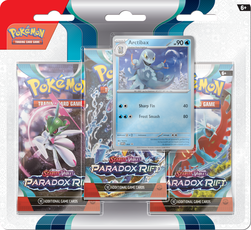 Scarlet & Violet: Set 4 Paradox Rift - 3 Pack Blister - Arctibax
