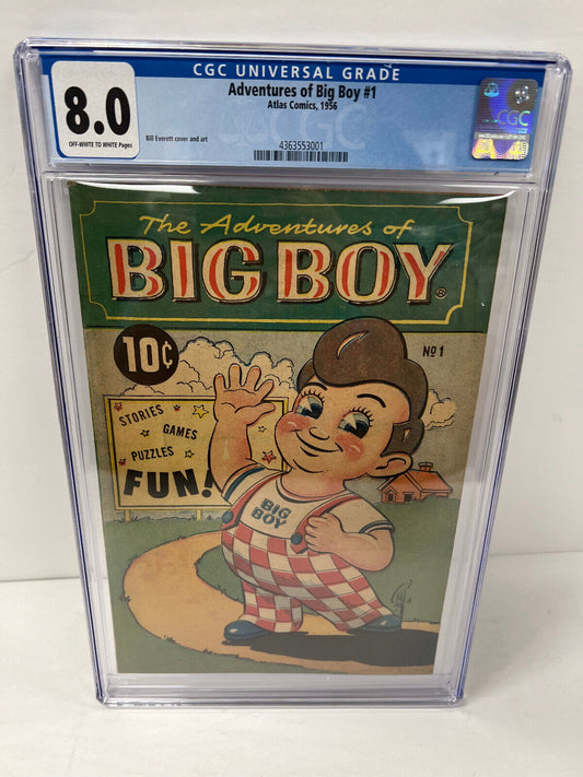 Adventures of Big Boy #1 graded CGC 8.0 OW/W pages 1956 Atlas Comics Everett