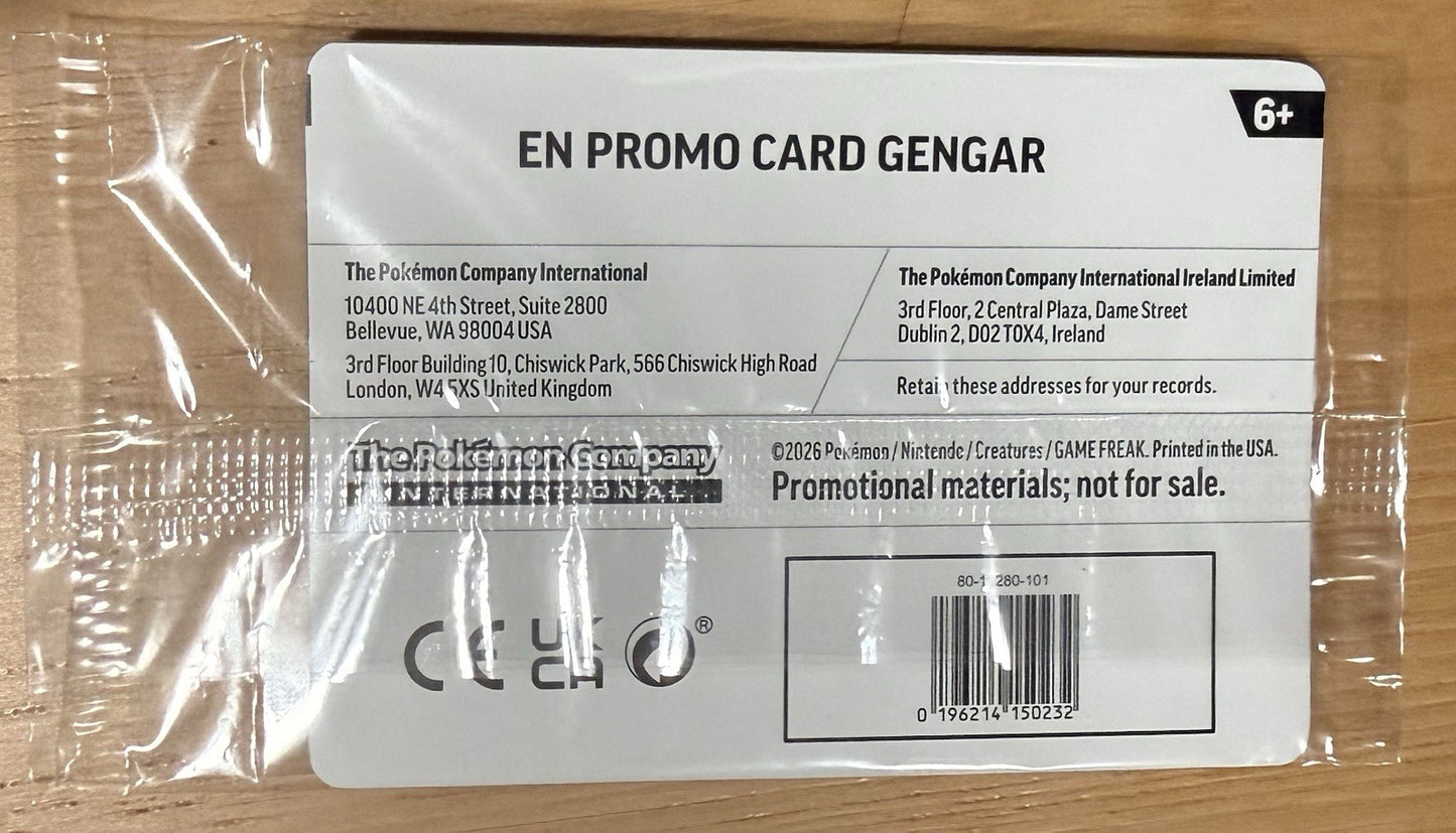 Perfect Order (ME03) Gengar 050/088 - EB Games SEALED Pokemon Promo Card