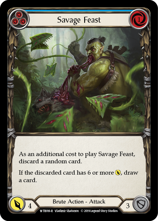 Savage Feast (Blue) [WTR016-R] (Welcome to Rathe)  Alpha Print Normal