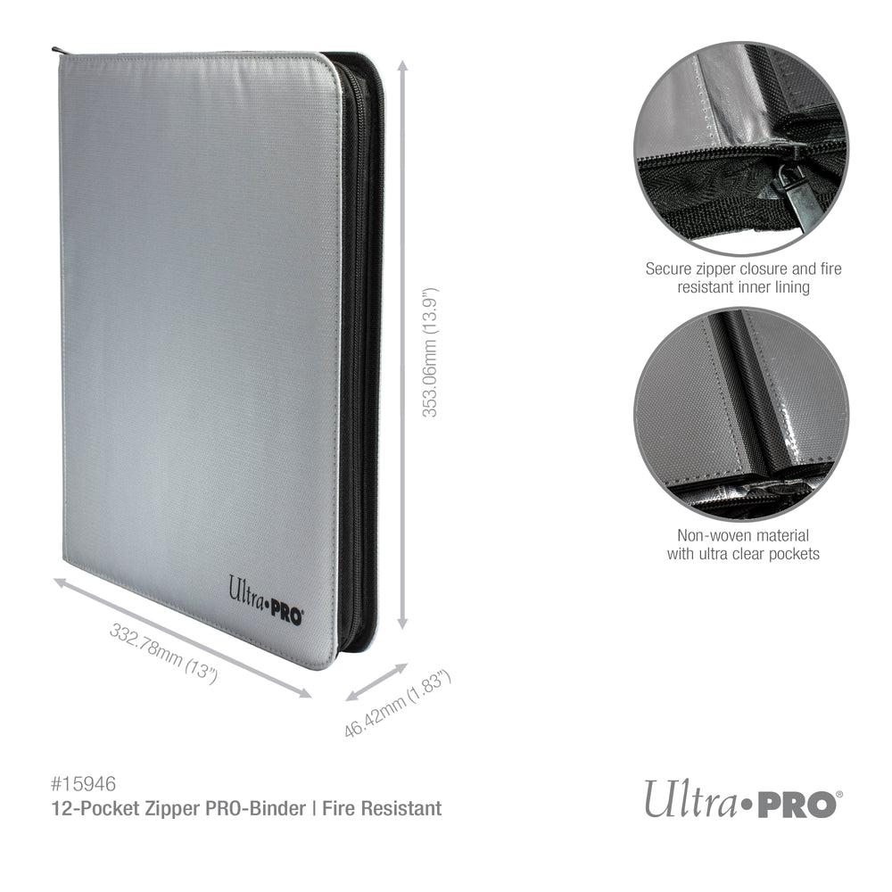Ultra PRO: 9-Pocket Zippered PRO-Binder (Silver)