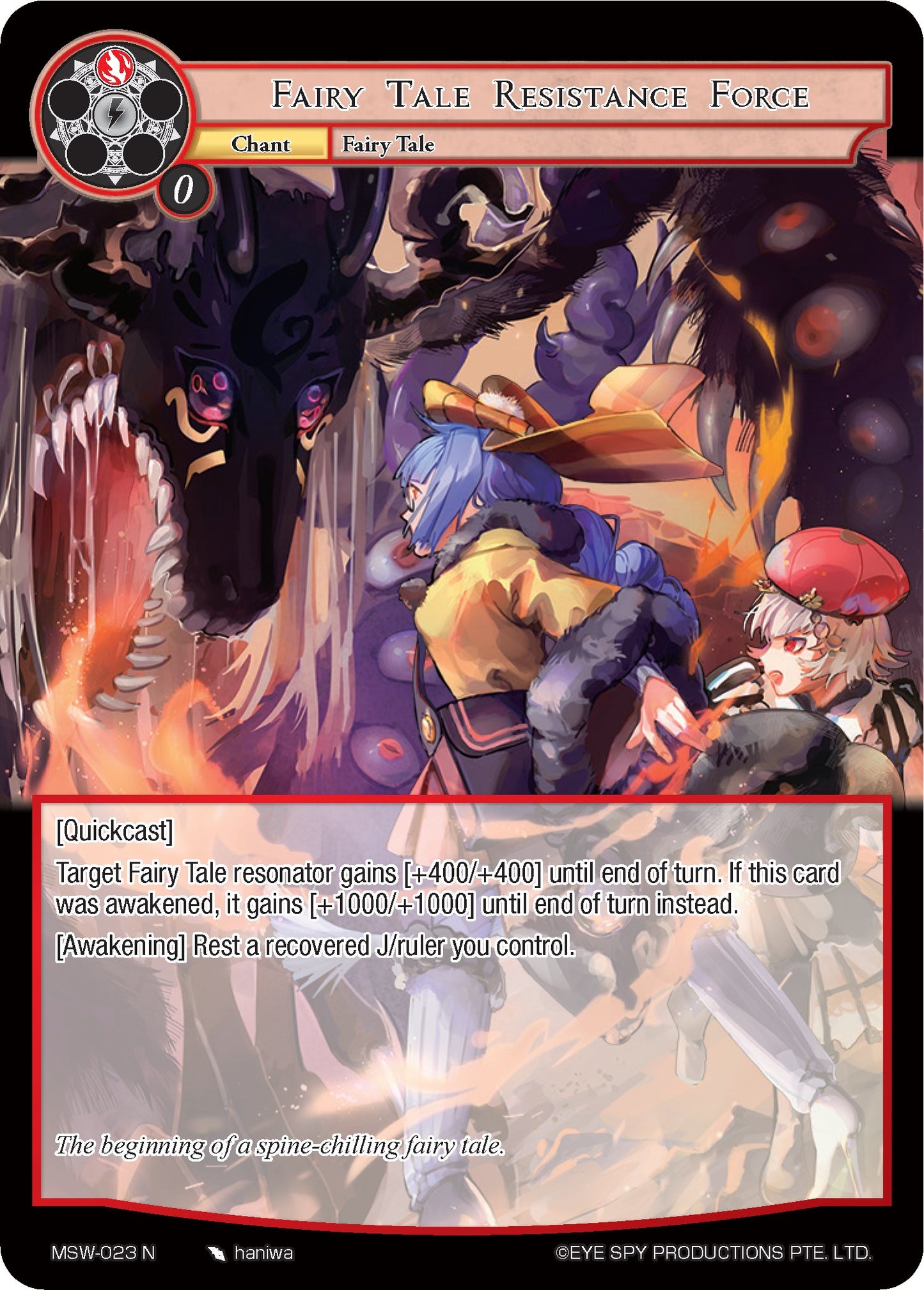 Fairy Tale Resistance Force (MSW-023) [The Magic Stone War - Zero]