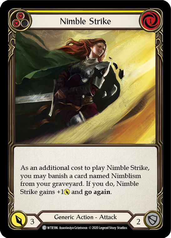 Nimble Strike (Yellow) [U-WTR186] (Welcome to Rathe Unlimited)  Unlimited Rainbow Foil