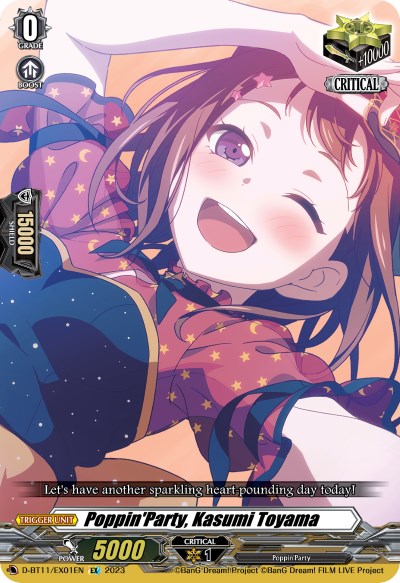 Poppin'Party, Kasumi Toyama (D-BT11/EX01EN) [Clash of Heroes]