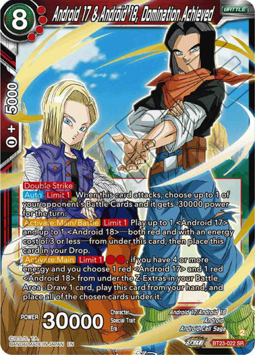 Android 17 & Android 18, Domination Achieved (BT23-022) [Perfect Combination]