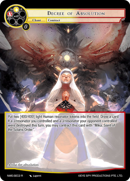 Decree of Absolution // Messiah (Secret) (NWE-SEC2 JR) [A New World Emerges]