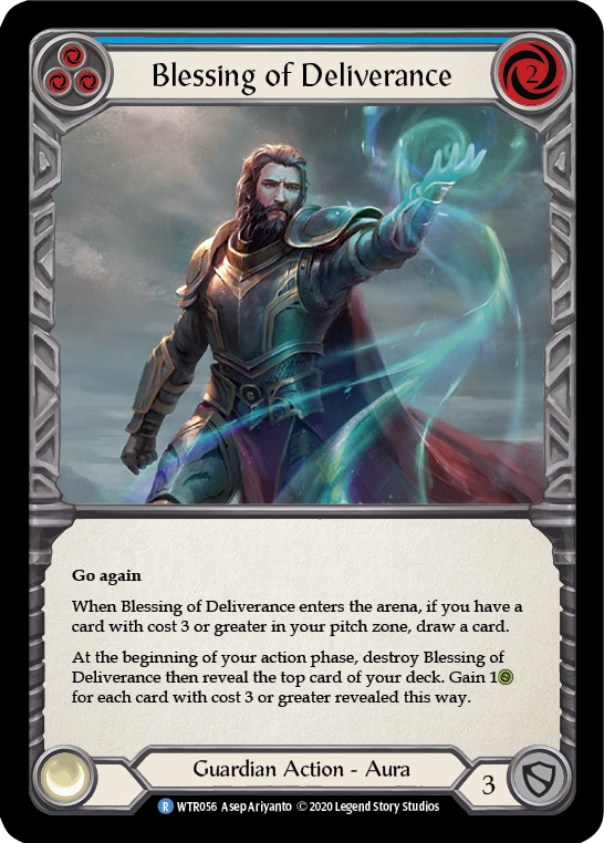 Blessing of Deliverance (Blue) [U-WTR056] (Welcome to Rathe Unlimited)  Unlimited Rainbow Foil