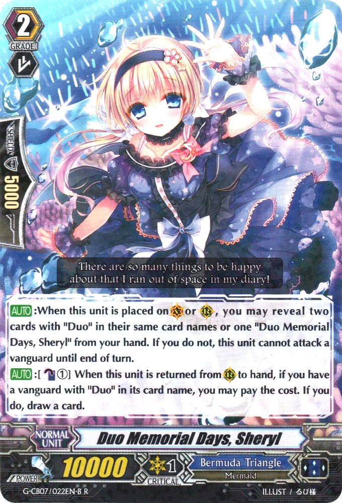 Duo Memorial Days, Sheryl (Black) (G-CB07/022EN-B) [Divas' Festa]