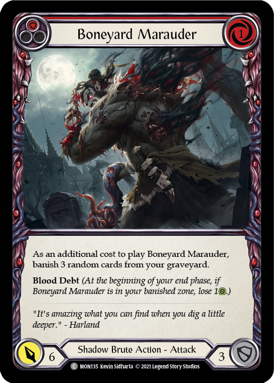 Boneyard Marauder (Red) [MON135] (Monarch)  1st Edition Normal