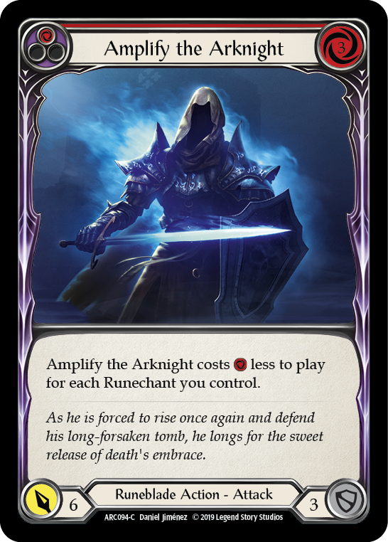 Amplify the Arknight (Red) [ARC094-C] (Arcane Rising)  1st Edition Normal