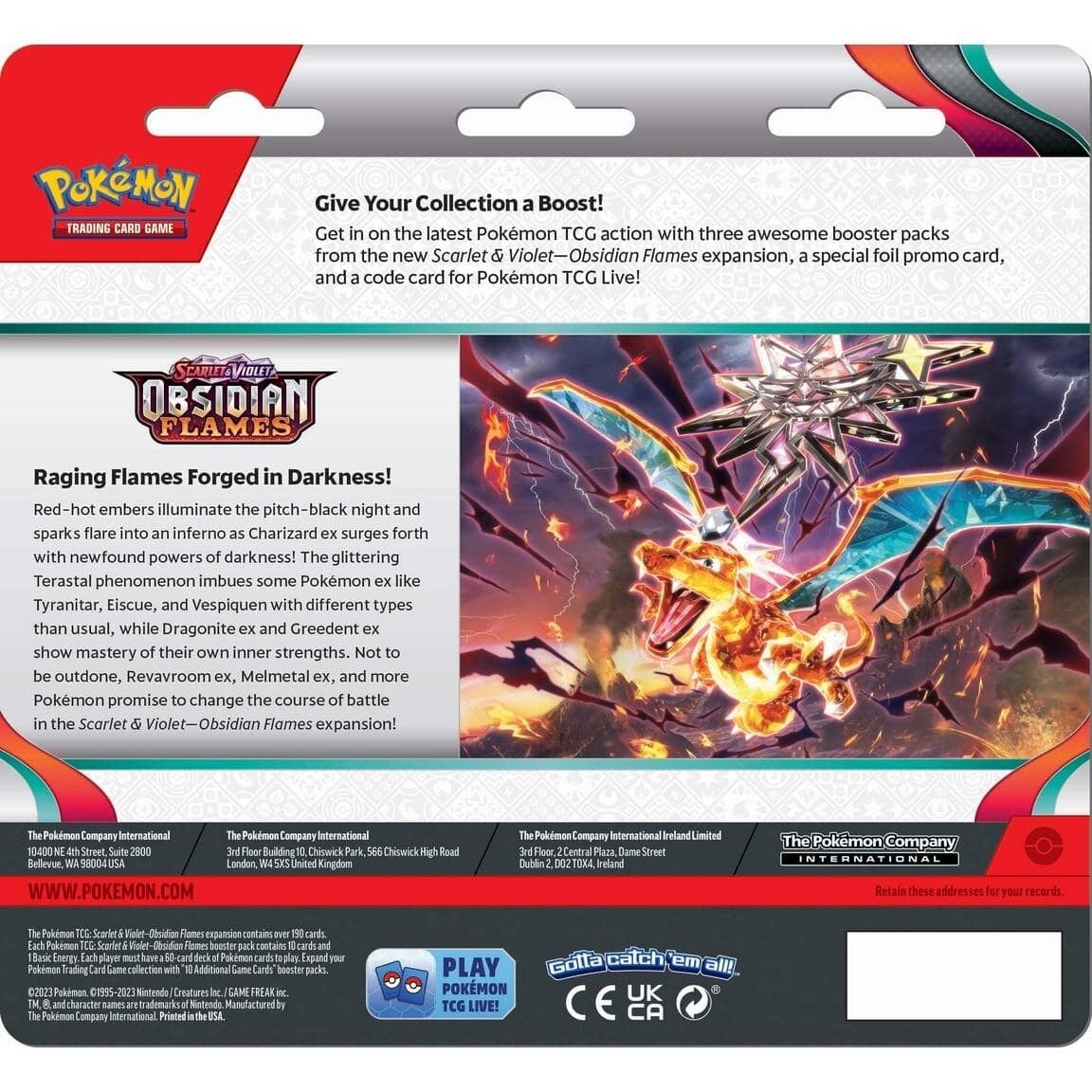 Scarlet & Violet: Obsidian Flames - 3-Pack Blisters