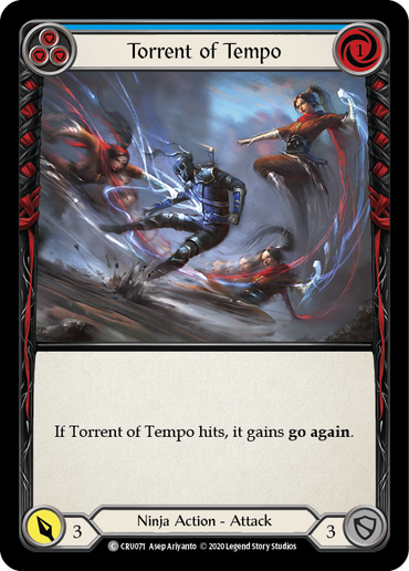 Torrent of Tempo (Blue) [CRU071] (Crucible of War)  1st Edition Rainbow Foil
