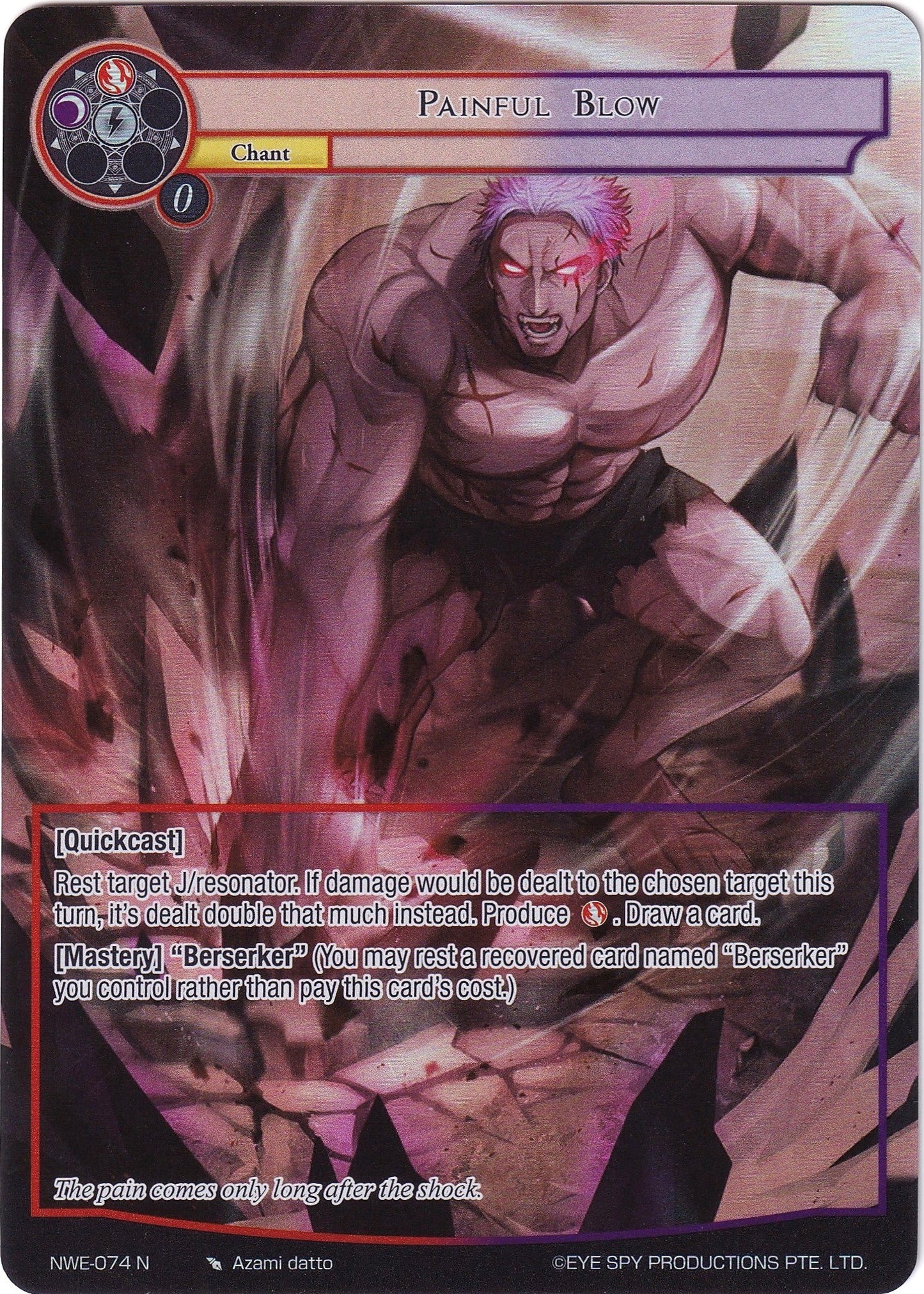 Painful Blow (Full Art) (NWE-074 N) [A New World Emerges]