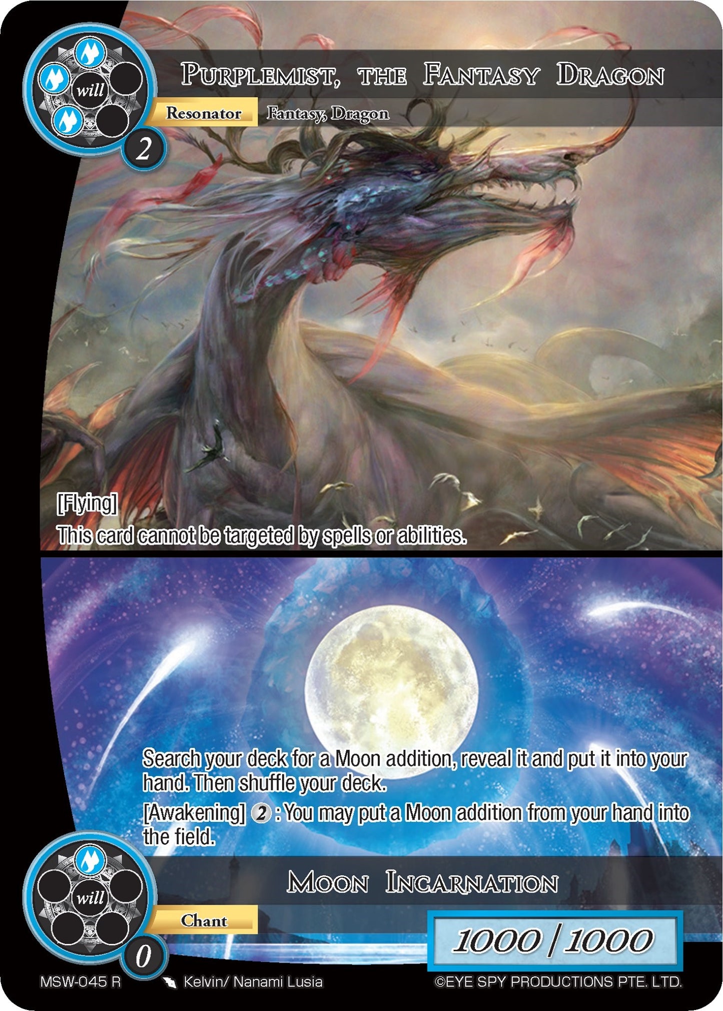 Purplemist, the Fantasy Dragon // Moon Incarnation (MSW-045) [The Magic Stone War - Zero]