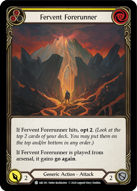 Fervent Forerunner (Yellow) [U-ARC183] (Arcane Rising Unlimited)  Unlimited Normal