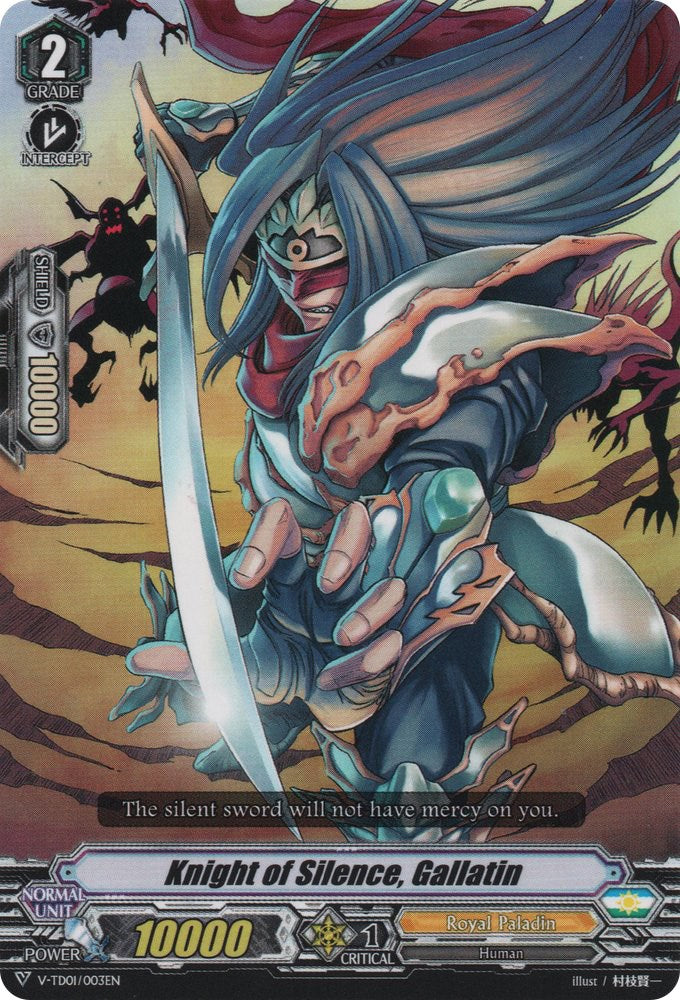 Knight of Silence, Gallatin (V-TD01/003EN) [Aichi Sendou]