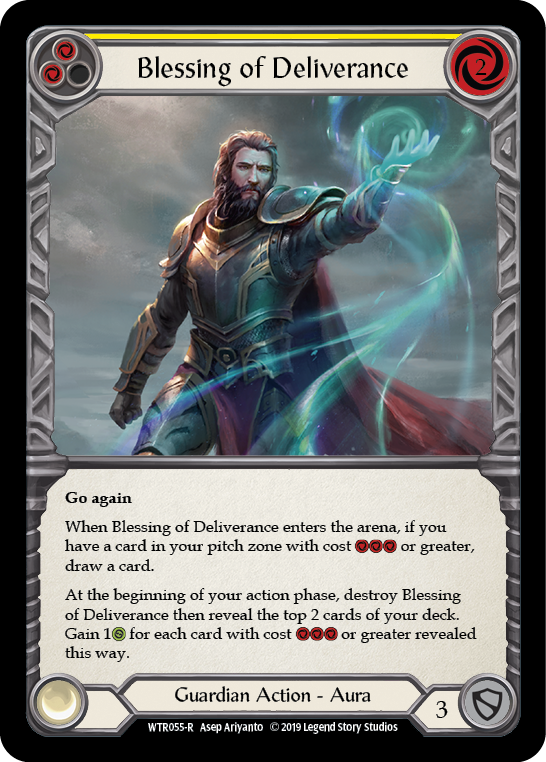 Blessing of Deliverance (Yellow) [WTR055-R] (Welcome to Rathe)  Alpha Print Rainbow Foil