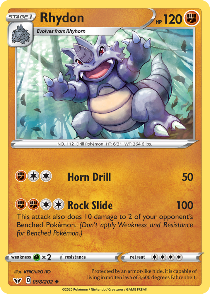 Rhydon (098/202) [Sword & Shield: Base Set]