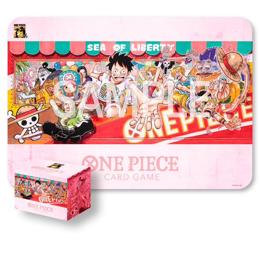 ONE PIECE CARD GAME - PLAYMAT AND CARD CASE SET 25TH EDITION